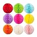 SUNBEAUTY 3"(8cm) Pack of 20 Small Decorative Tissue Paper Honeycomb Balls Tissue Paper Flower Ball Birthday Decoration, Wedding Party Decor, Pom Poms Balls, Pom Poms Decoration