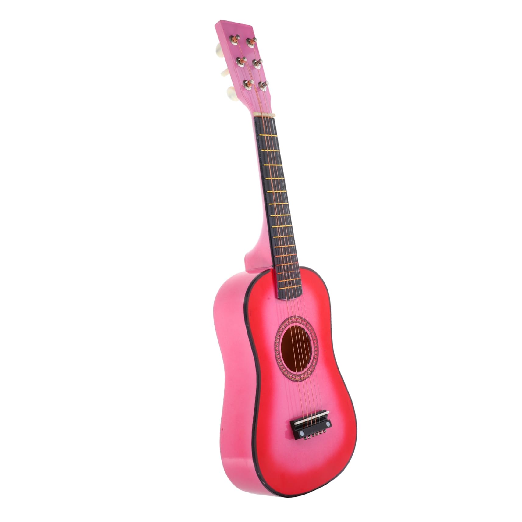 VICASKY Guitarra Pequeña Guitarra Acustica Juguetes para Niños Pequeños Ukelele para Niños Principiantes Guitarra De Madera De Juguete Guitarra De Juguete De Madera Tilo Rosa