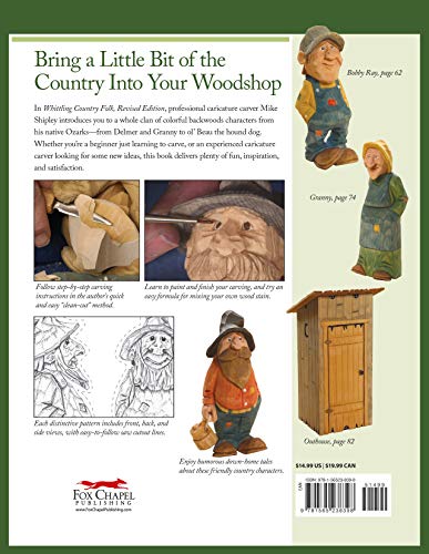 Whittling Country Folk, Revised Edition: 12 Caricature Projects with Personality (Fox Chapel Publishing) Woodcarving, Painting, and Staining Instructions, Patterns, and Front, Back, and Side Views - Image 2