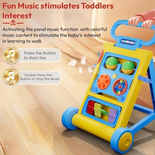 Image of StarAndDaisy Baby Walker /Multipurpose Push Walker for 0-24 Months (Yellow)