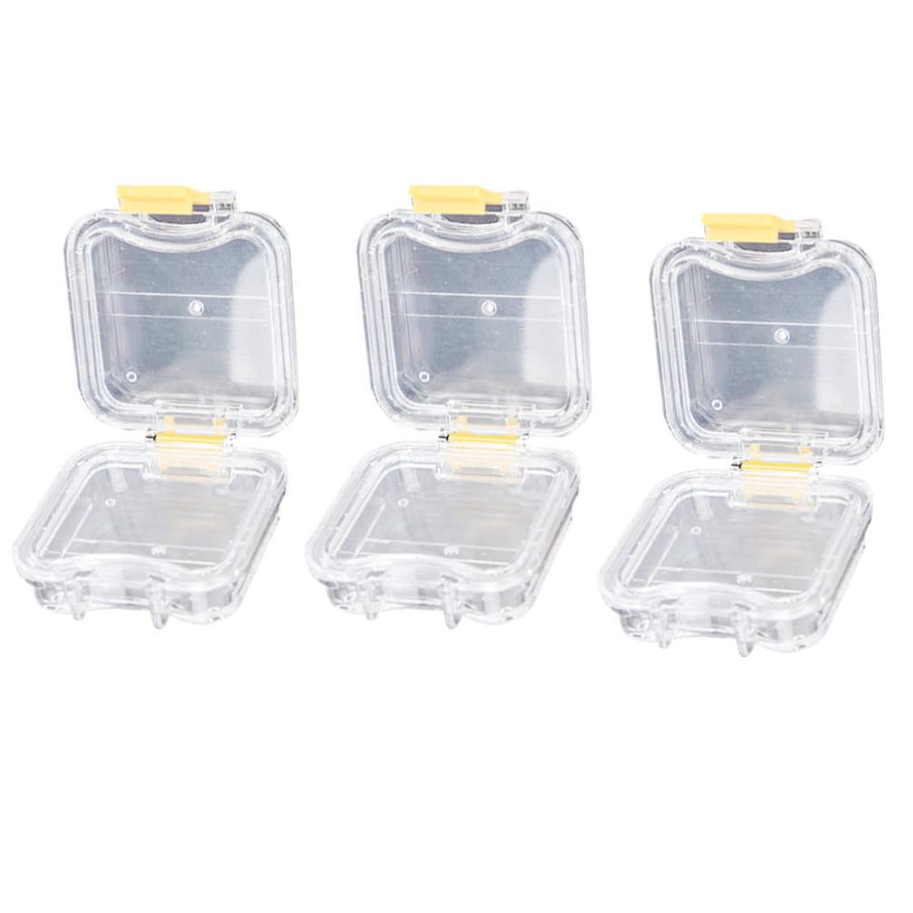 5Pcs Membrane Tooth Boxes Transparent Membrane Film Tooth Box with Latch Denture Storage Boxes