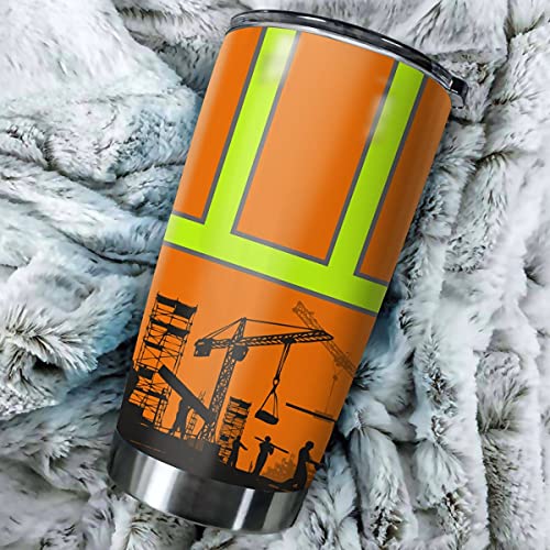 Personalized Name Ironworker Uniform Tumbler, Skinny Tumbler Size 20 Oz Or 30 Oz With Lid, With Straws Or No Straw
