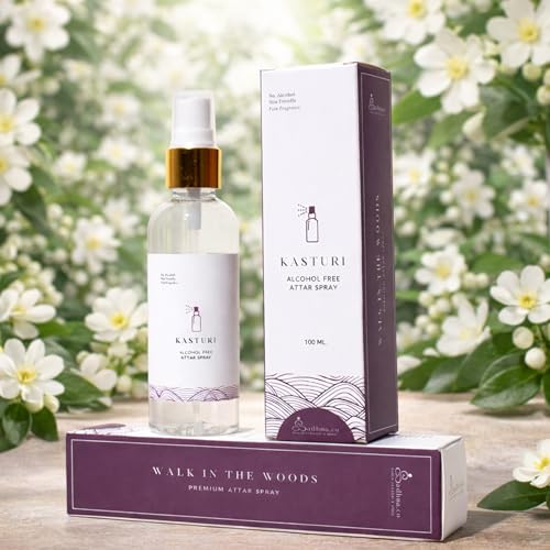Image of Alcohol-Free Kasturi Attar Spray - Natural Long-Lasting Fragrance for All-Day Freshness & Musky Aroma