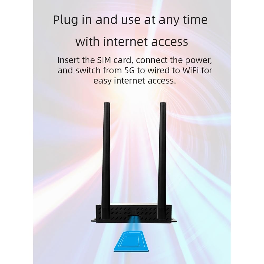 Routeur sans WiFi CPE Industriel 4G, Emplacement pour Carte Sim, Point D'Accès Mobile Portable, Antenne Externe 300Mbps, 32 Utilisateurs, Prise UE