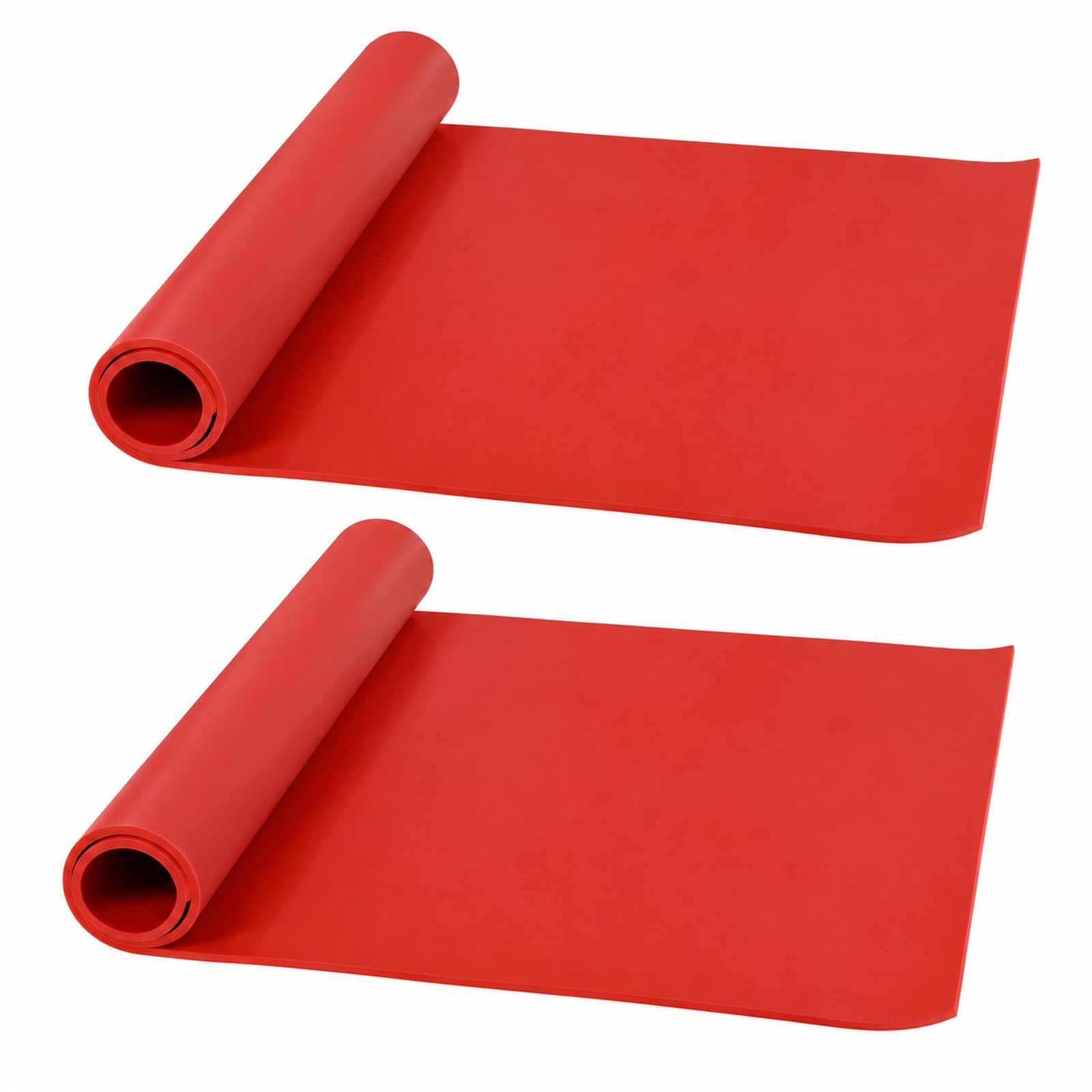 2er-Pack Rote Silikonkautschukplatten, Flexible Hochtemperatur-Dichtungsplatten für DIY, Industrie- und Dichtungsanwendungen,300×300×4mm