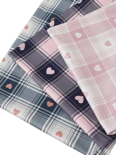 Floerns Women's 3 Pcs Plaid Print Drawstring Waist Pajama Pants Sleepwear4
