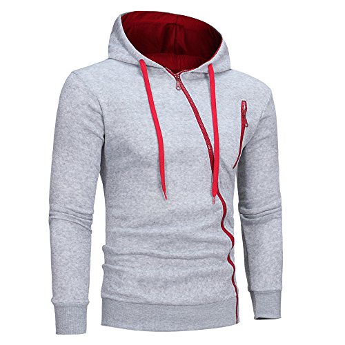 Sweat à capuche gris homme Small en molleton uni doux et coupe ajustée