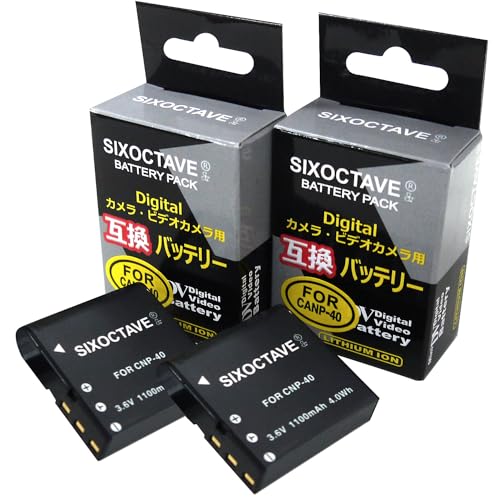 Amazon | SIXOCTAVE 2個セット NP-40 カシオ 互換バッテリー EX