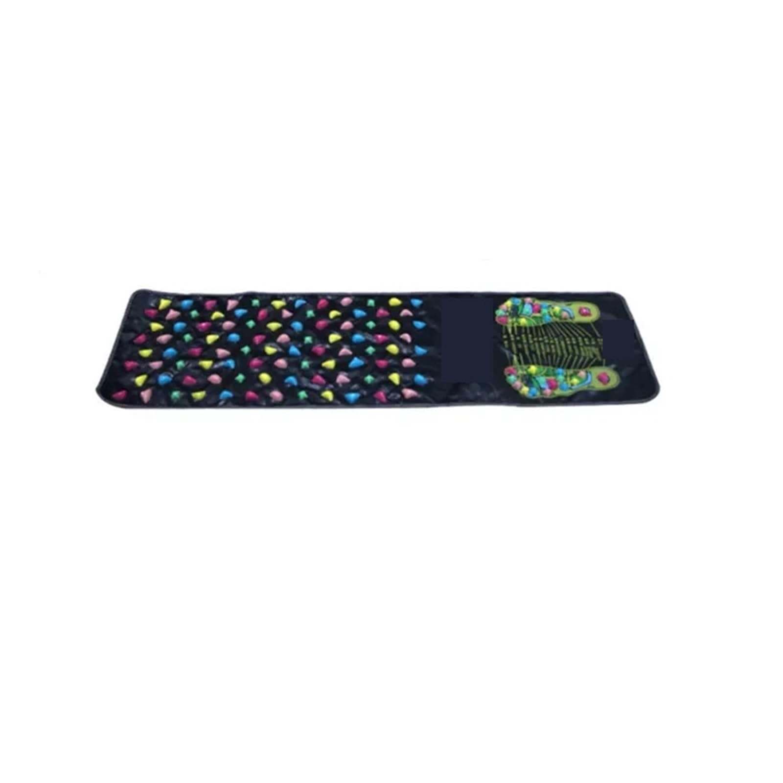 Tapis d'acupression Coussin de Massage Simulation pavé pied jambe tapis relaxant masseur d'acupression pour Détente(35CM x 120CM)