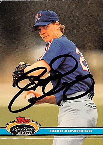 Autograph Warehouse 246306 Brad Arnsberg Autographed Baseball Card - Texas Rangers 1991 Topps Stadium Club - No. 540