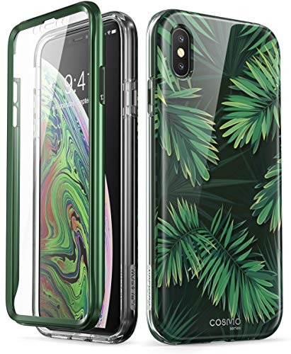 i-Blason Cosmo Series Designed for iPhone Xs Max Case 2018 Release, Full-Body Bumper Case with Built-in Screen Protector, Green