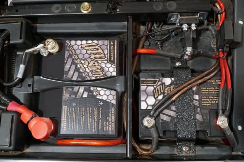 Polaris RZR 2nd Battery Kit, UTV Stereo Second Battery Kit w/AGM Battery, Mount, Isolator, Wires & Hardware (Not For XP Pro Models)