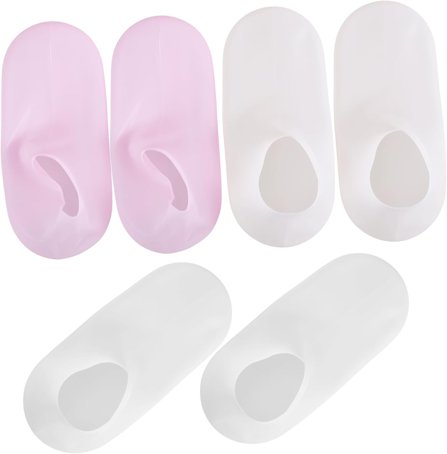 3pairs Silicone Moisturizing Foot Covers for Dry Cracked Feet Overnight Lotion Spa Socks Comfortable for Home and Spa Use