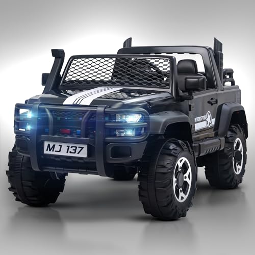 Image of Baybee Rampage India's Biggest 4x4 Battery Operated Jeep Car for Kids, 2 Seater Ride On Toy Car with Music & LED Light | Electric Jeep for Kid to Drive 3 to 10 Year, Weight Capacity 80kg (Black)