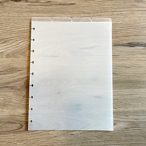 Dashboard Semi-Transparent Blank Top Index Dividers For 9-Discs Classic Happy Planners #TOP2