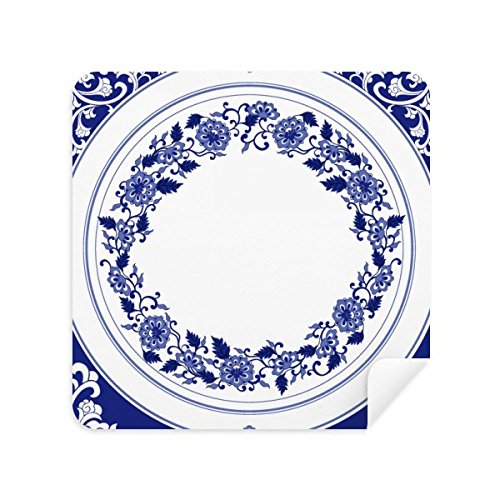 Chiffon en suède pour lunettes imprimé bleu élégant essuie-écran doux lot de 2