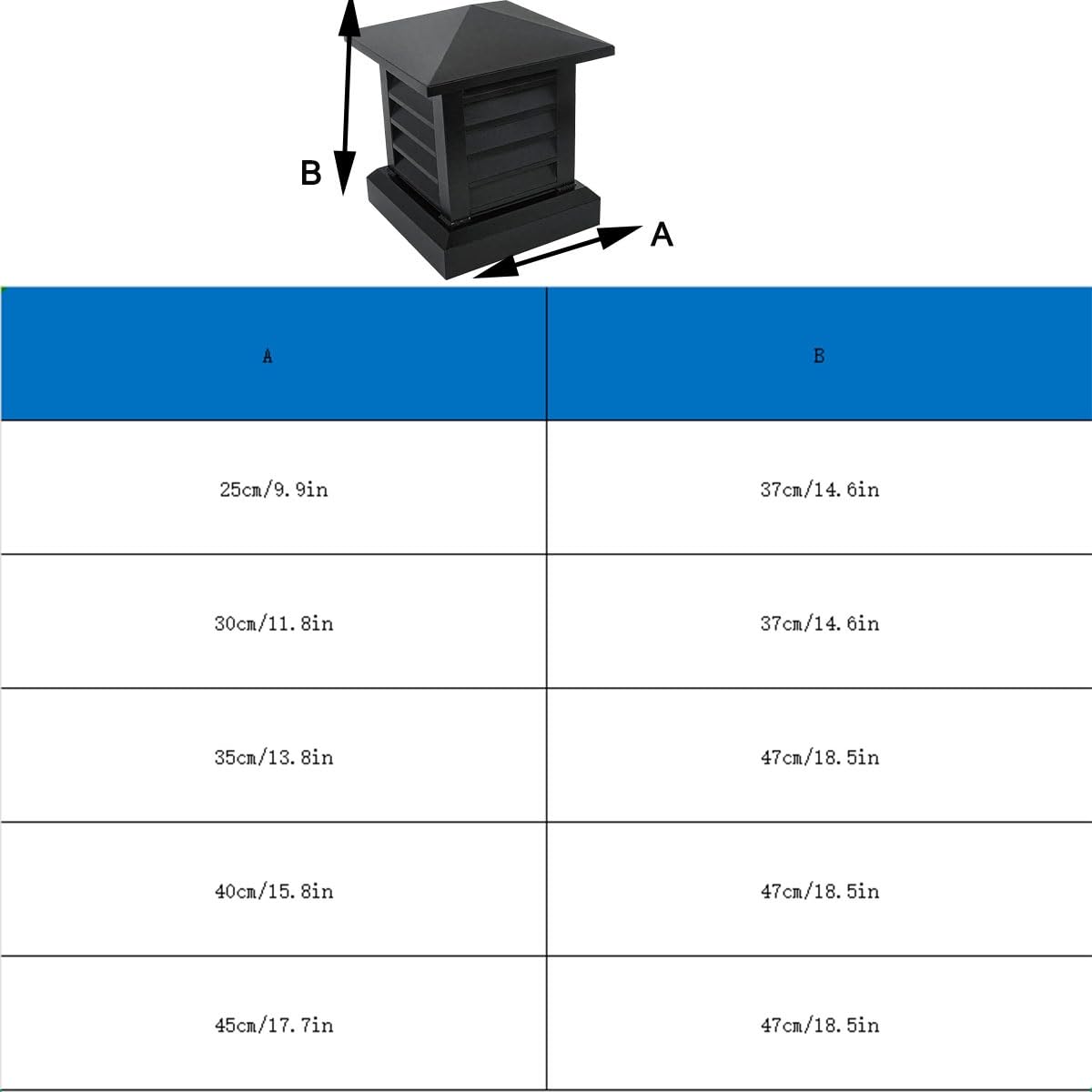 escape sombrerete de chimenea 25-45 cm, chimenea lluvia cubierta de chimenea para exterior, conducto de chimenea Sombrerete para Ventilación, Aleación de aluminio Cuadrado sombrerete de chimenea, fl