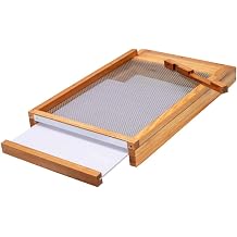 Beehive Screen Bottom Board 100% Beeswax Dipped Langstroth 10 Frame Honeycomb Base with Entrance Reducer