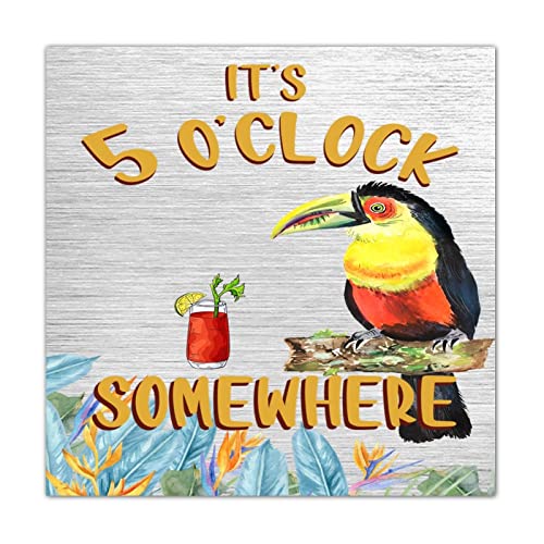 Décoration murale bois vieilli flamant rose 40cm finition rustique