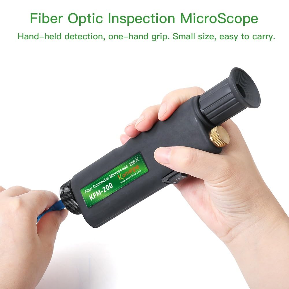 Kic-7e connecteur de fibre optique d'inspection et kit de nettoyage avec fibre optique du microscope Kis-200 + Fibre connecteur nettoyants