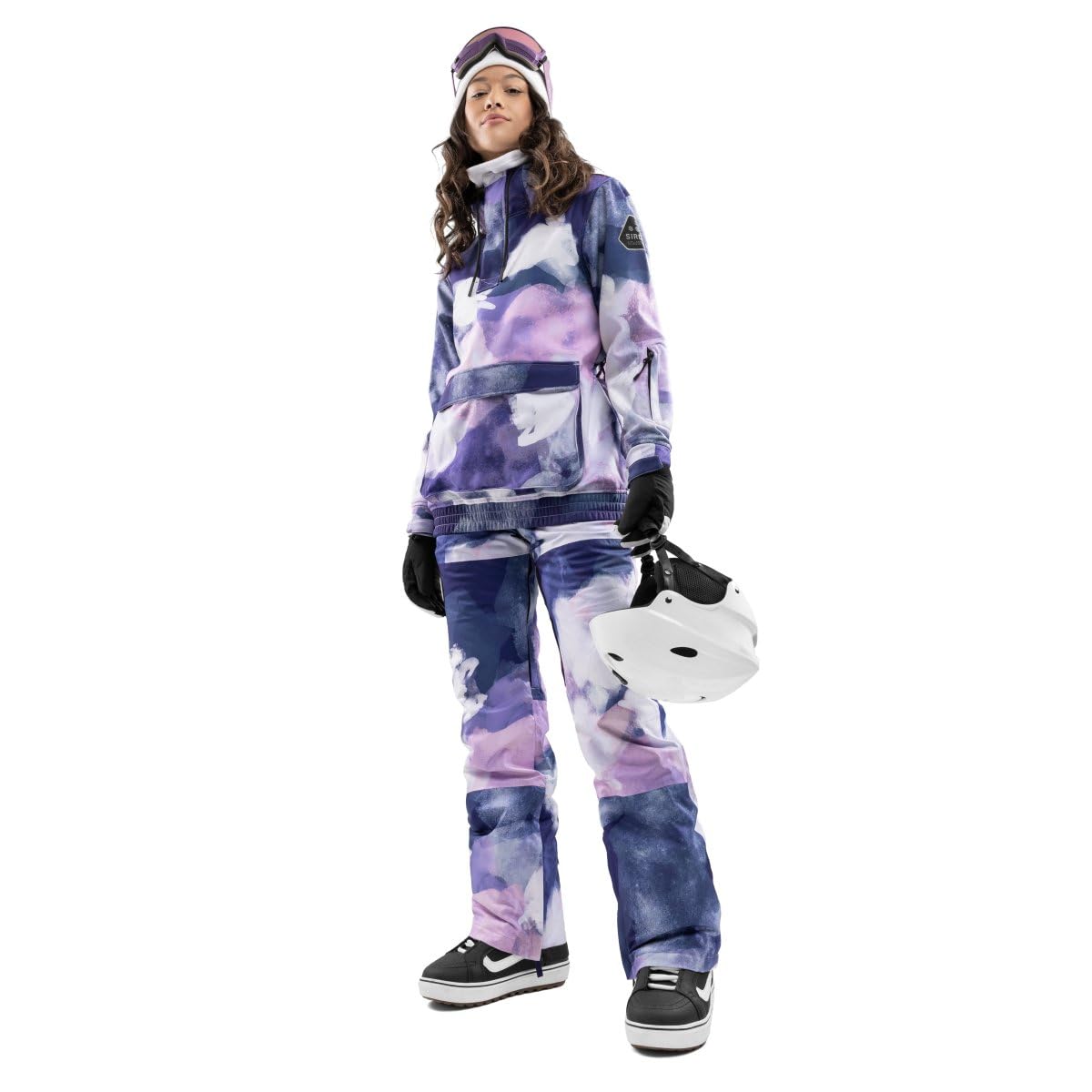 SIROKO - Giacca da Snowboard con Tasca a Marsupio da Donna W3-W Cloudmont