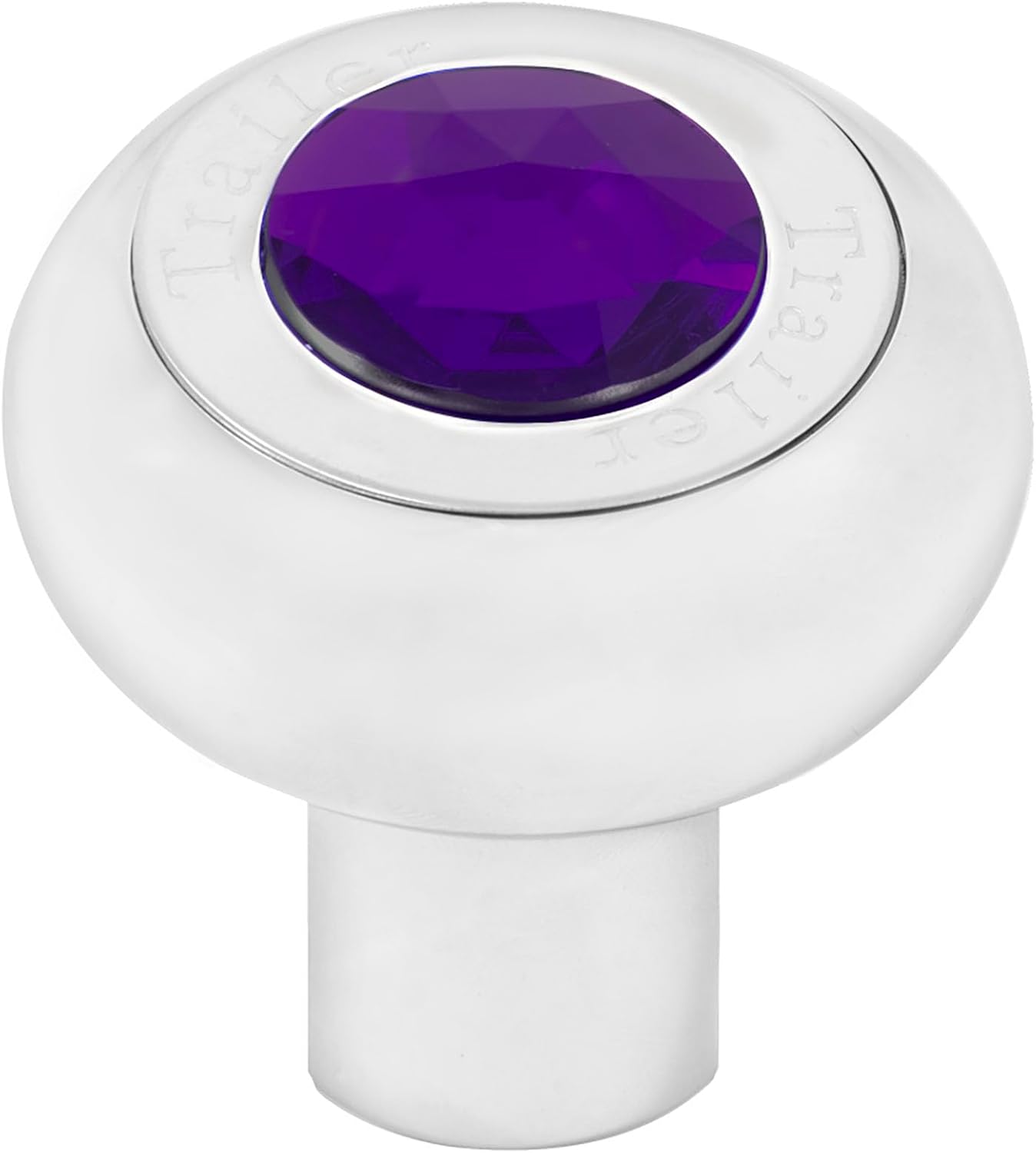 GG Grand General 95371 Blue Screw-in Chrome Plated Aluminum Tractor Knob w Jewel