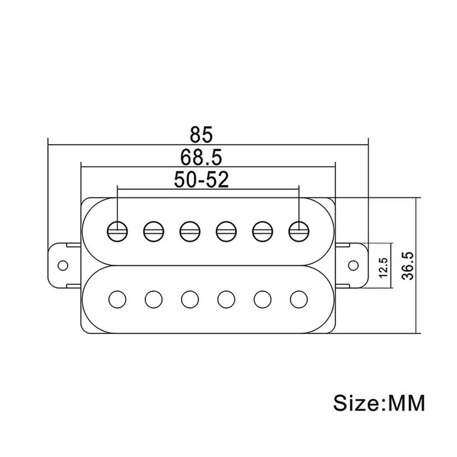 Zubehör Für Tonabnehmer Von Akustikgitarren DIY Tonabnehmer Set Mit Doppelspule Grundplatte Aus Kupfer Nickel Legierung Montage/einstellbaren Polen Und 4adrigem Kabel(3)