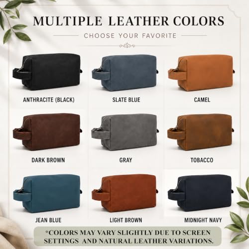 GiftShopie Personalized Leather Toiletry Bag