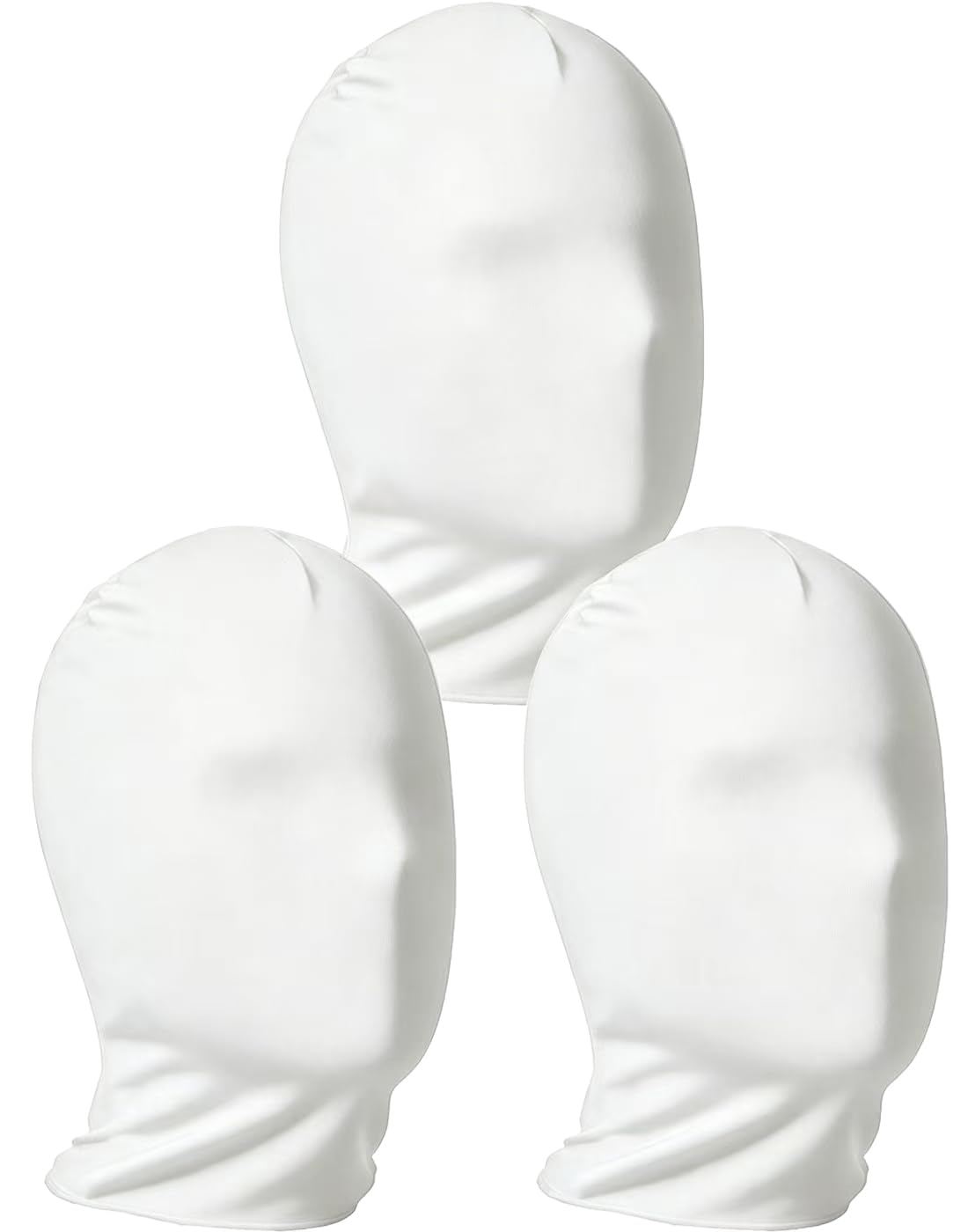 SRLLBBY 3 Pieces Full Face Mask, Stretchy Faceless Cloth Masks, Statue Inflatable Costume Accessory for Adult Men Women