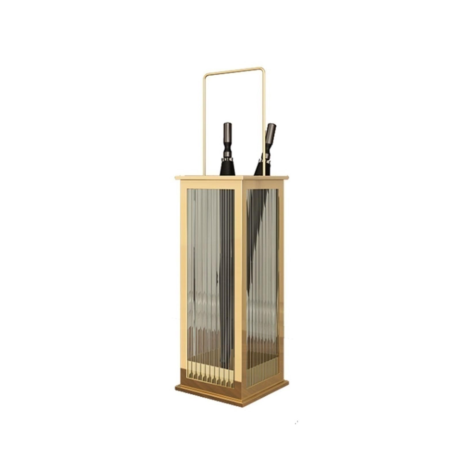 Porte-parapluies pour la maison en métal avec bac de rangement intégré