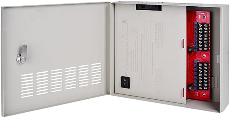 4K CCTV Power Supply 16 Channel Adjustable DC11V ~DC15V 32 Amp Output Reset Fuse with Anti-Ripple and Anti-EMI Interference Circuit Designed for 4K IP/CCTV Security Cameras System