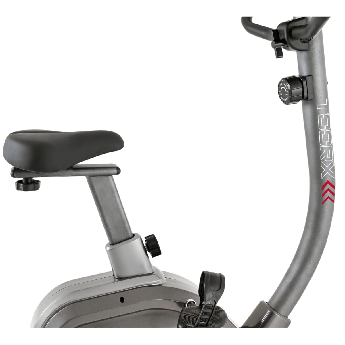 TOORX BRX-75 EASY [Cyclette Magnetica Volano 9kg Resistenza 12 Livelli] Bici da Camera Indoor Bike Cardio LCD RPM Hand Pulse Sella Regolabile Accesso Facilitato HomeGym Palestra Silenziosa Compatta