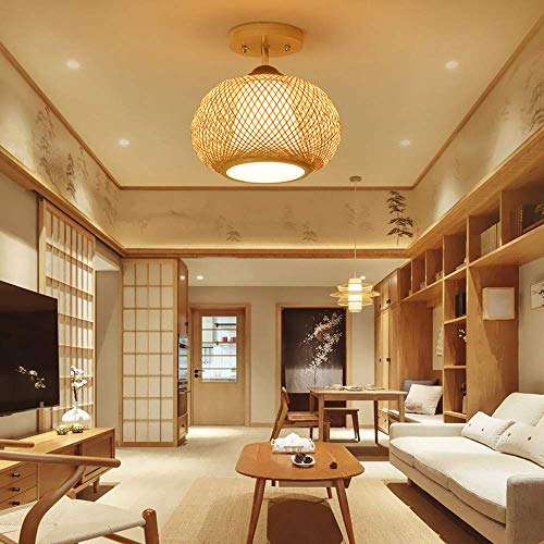 Plafond lampe en bois LED pour sublimer une entrée sombre - 2