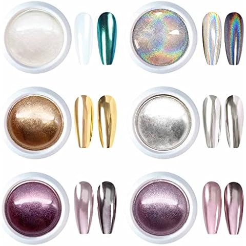 Poudre Chrome Ongle GZMAYUEN 6Pcs Cover