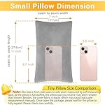 2 Pack Small Pillow, Memory Foam Mini Pillow 11 X 7 Inches for Travel, Sleeping, Nap and Neck, Knee, Lumbar Support, Tiny Cushion for Pet, Dogs (Grey) - Image 2