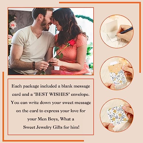 Monozo Bracelets For Men, Mens Bracelets Unique Gifts For Men 8Mm Tiger Eye & Black Agate Initial W Bracelets For Men Birthday Christmas Gifts Graduation Valentines Day Gifts For Him Gifts For Men Him #TOP6