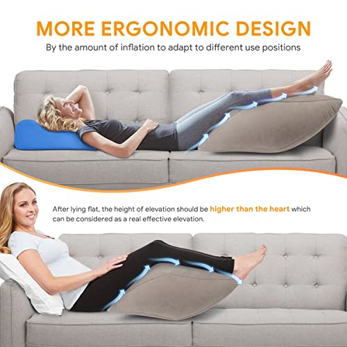 Maliton Inflatable Leg Elevation Pillow, Travel Wedge Leg Pillow For Sleeping, Leg Pillows For Elevation Blood Circulation, Inflatable Wedge Pillow With Inflatable Bag, Fits For Relieve Pain, Surgery #TOP3