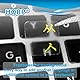 HQRP Tastaturaufkleber Hebräisch transparente laminierte mit gelben Buchstaben Fuer Standard Laptop Notebook PC Tastaturen