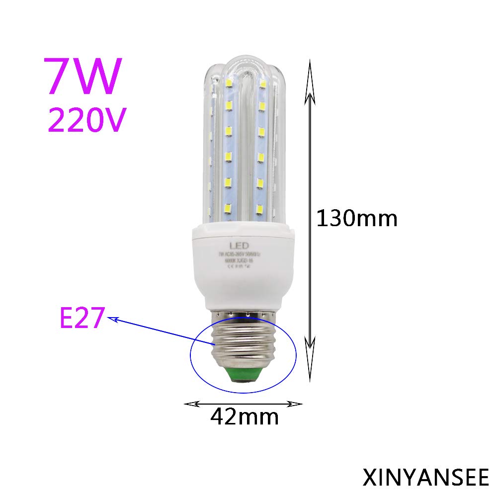 15 bombillas LED E27 de 7 W, 700 lm, luz blanca fría, 6000 K, sin parpadeos, ángulo de haz de 360° para garaje, almacén, pasillo, cocina, salón, comedor