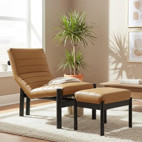 Sillón Plegable Marrón miniatura 1