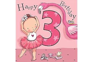 Twizler 3rd Birthday Card Girl Ballerina: A Joyful Celebration for a Precious 3-Year-Old Princess