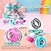 SHDSL Girls Roller Skates 4 Size Adjustable Light up Roller Skates for Girls, Purple Pink Roller Skate for Boys Toddlers, Beginner Kids Roller Skate Indoor Outdoor Sports