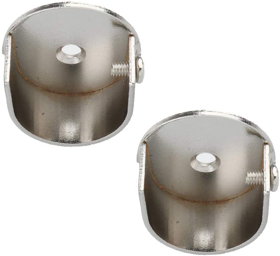 2PCS Curtain Pole Recess Wall Bracket, Curtain Rods Finials Window Treatment Hardware, Recess Brackets for Curtain Poles (28mm)