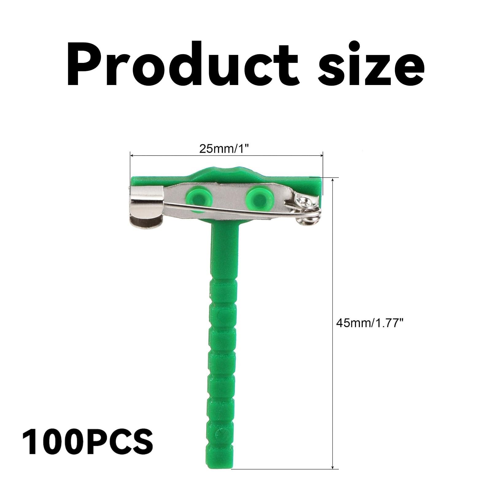 Gosknor 100pcs Épingles Boutonnière Pour Homme, En Forme De T Plastique Épingle Corsage Sûreté Broche Fleur Accessoires Boutonnière Pour Marié Décoration Mariage DIY