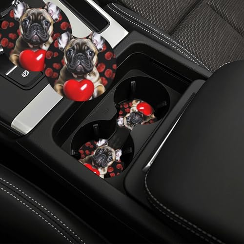 Portavasos para carro redondo negro 2 piezas miniatura 1