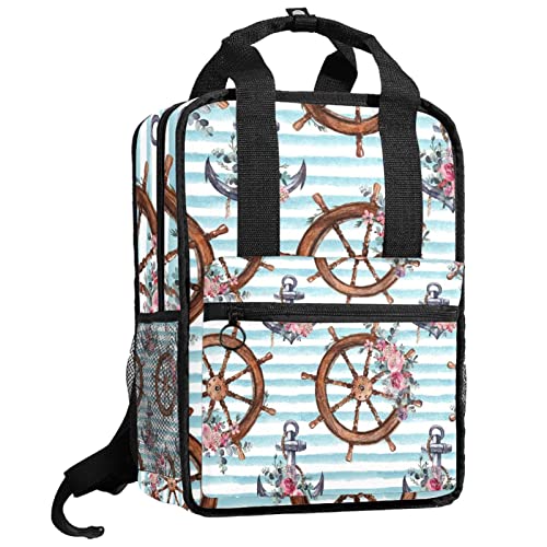 Sac à dos pour garçons confortable à motif fleurs aquarelle