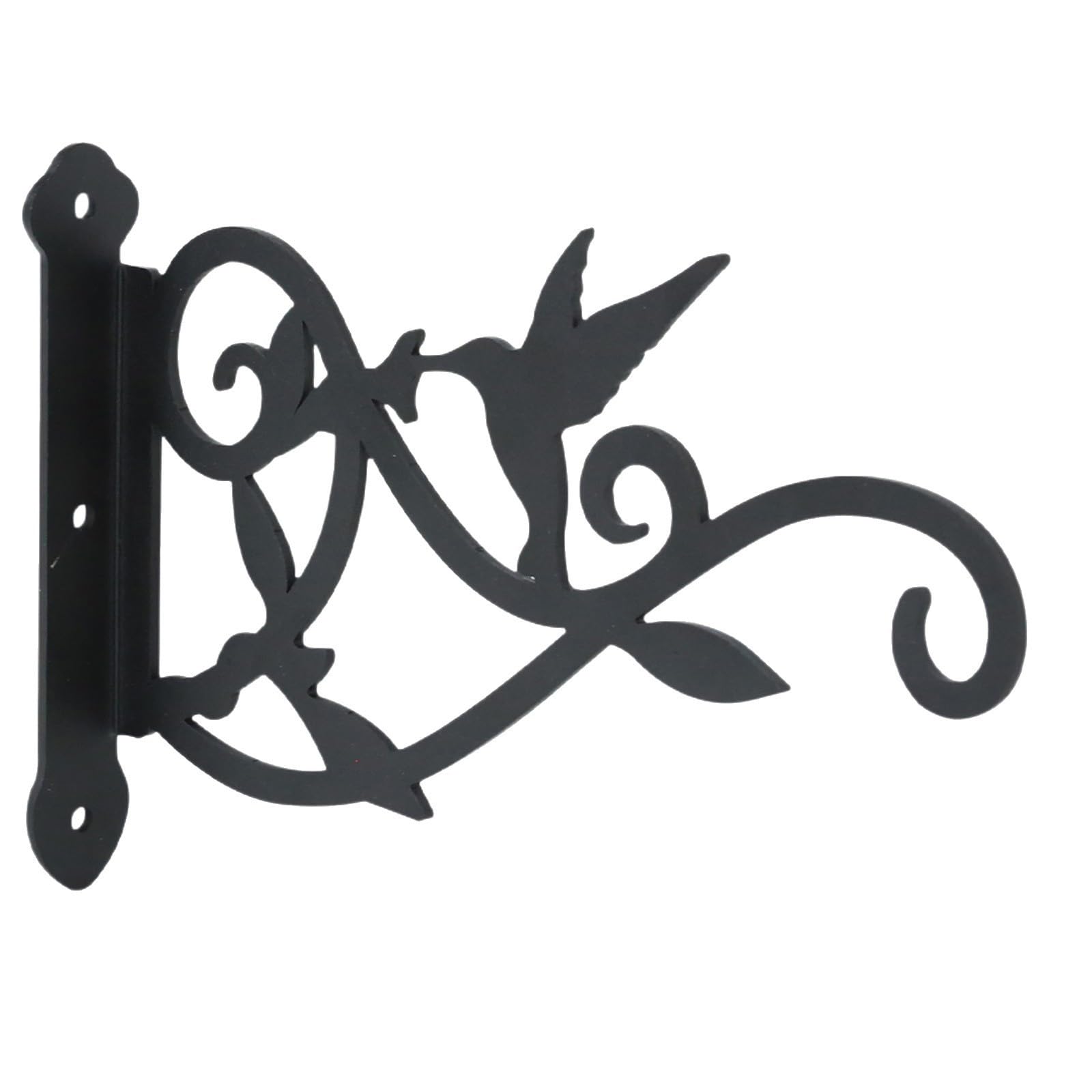 hogtnd Scrollwork Plant Hook Craft of Sturdy Metal for Balcony and Entryway Decoration Wrought Iron Flower Basket Hanger