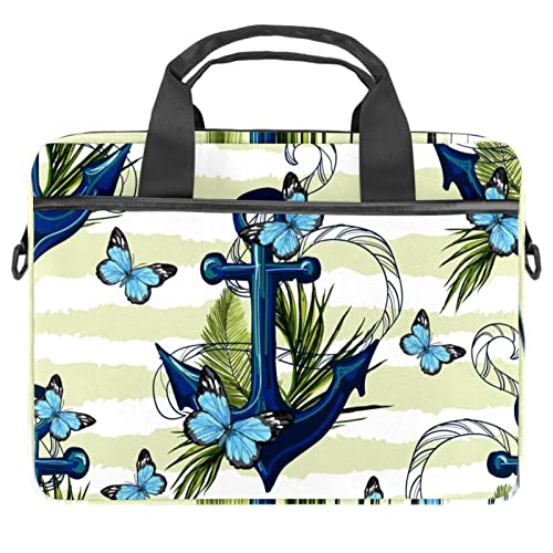 Sacoche ordinateur portable 13.3 14.5 pouces sac bandoulière motif ancre marine