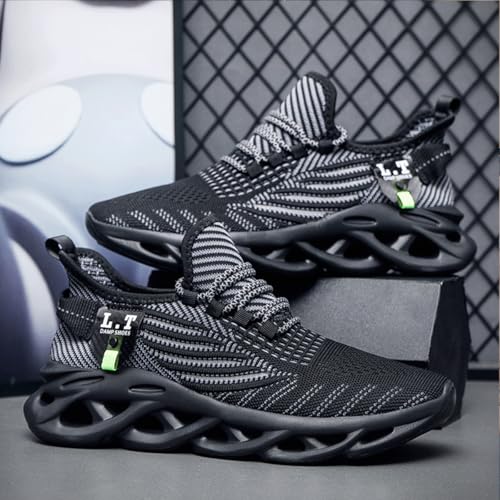 Image of Mens Running Shoes Gym Slip on Sneakers Non Slip Walking Tennis Sports Work Athletic Workout Casual Lightweight Breathable Fashion