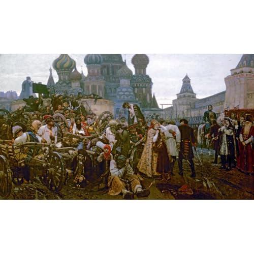 Toile roulée Vasily Surikov Matin de l'exécution de la Streltsy grand tableau décoration murale